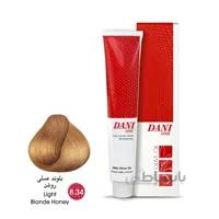 رنگ مو دنی وان شماره 8.34 حجم 100 میلی لیتر رنگ بلوند عسلی روشن