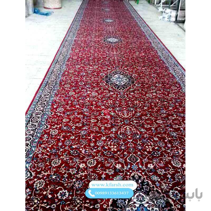 فرش کناره طرح کاشان لاکی (قرمز)
