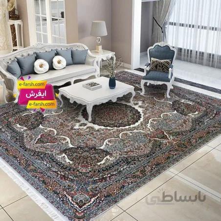 فرش ماشینی نگین مشهد طرح 2580 فیلی