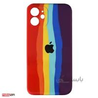 کاور سیلیکونی محافظ لنزدار رنگین کمانی مناسب برای گوشی اپل iPhone 12