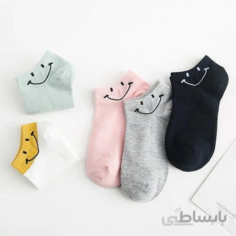 جوراب مچی زنانه طرح لبخند