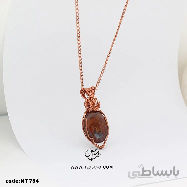 گردنبند زنانه سنگ عقیق NT-784