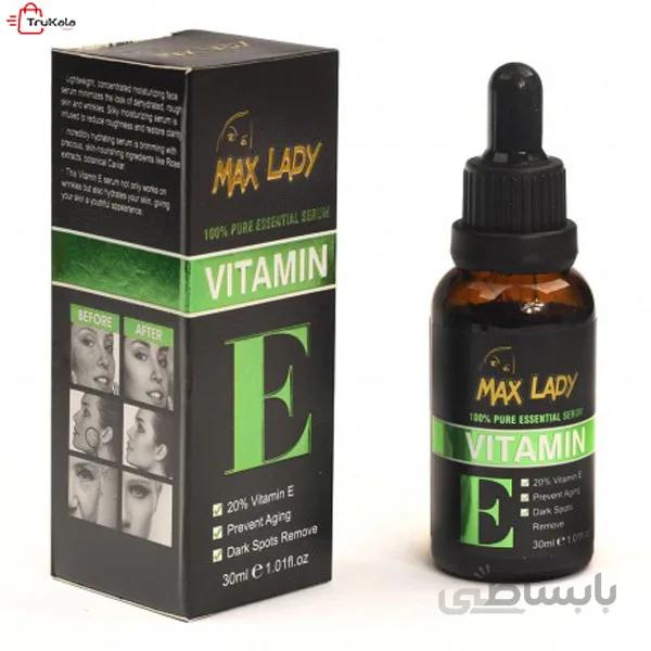 سرم صورت ویتامین E مکس لیدی MAX LADY حجم 30 میلی لیتر