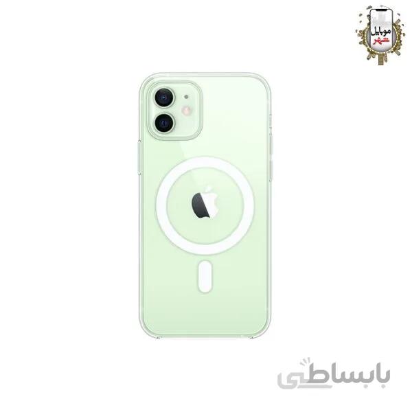 قاب مگ سیف دار گرین مدل clear case magsafe green iphone 13pro