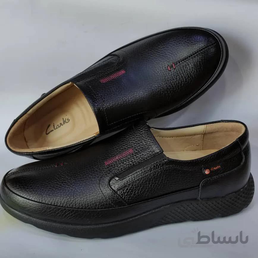 کفش چرم مردانه طبی مشکی 41