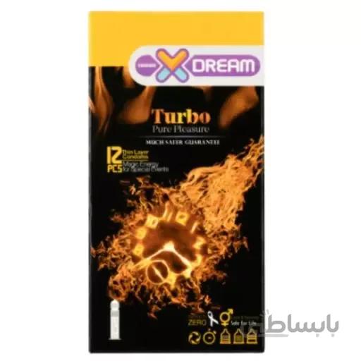 کاندوم توربو مدل Turbo ایکس دریم بسته 12 عددی
