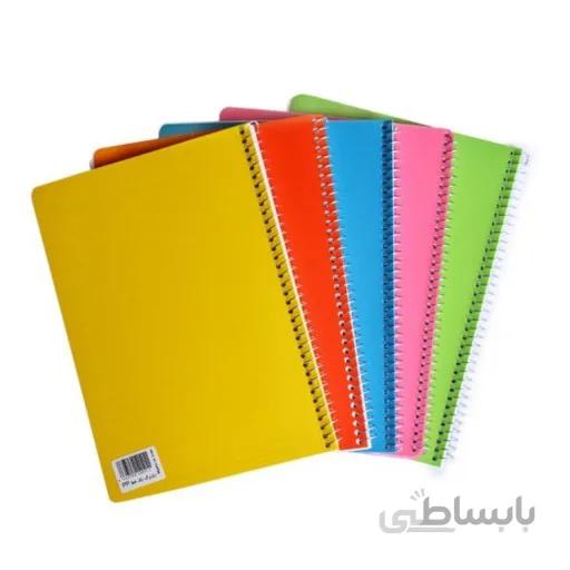 ده عدد دفتر 50 برگ سیمی خط دار جلد طلقی رنگی pp