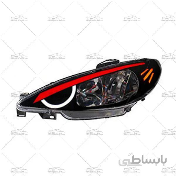 چراغ جلو اسپرت پژو 206 طرح انگری
