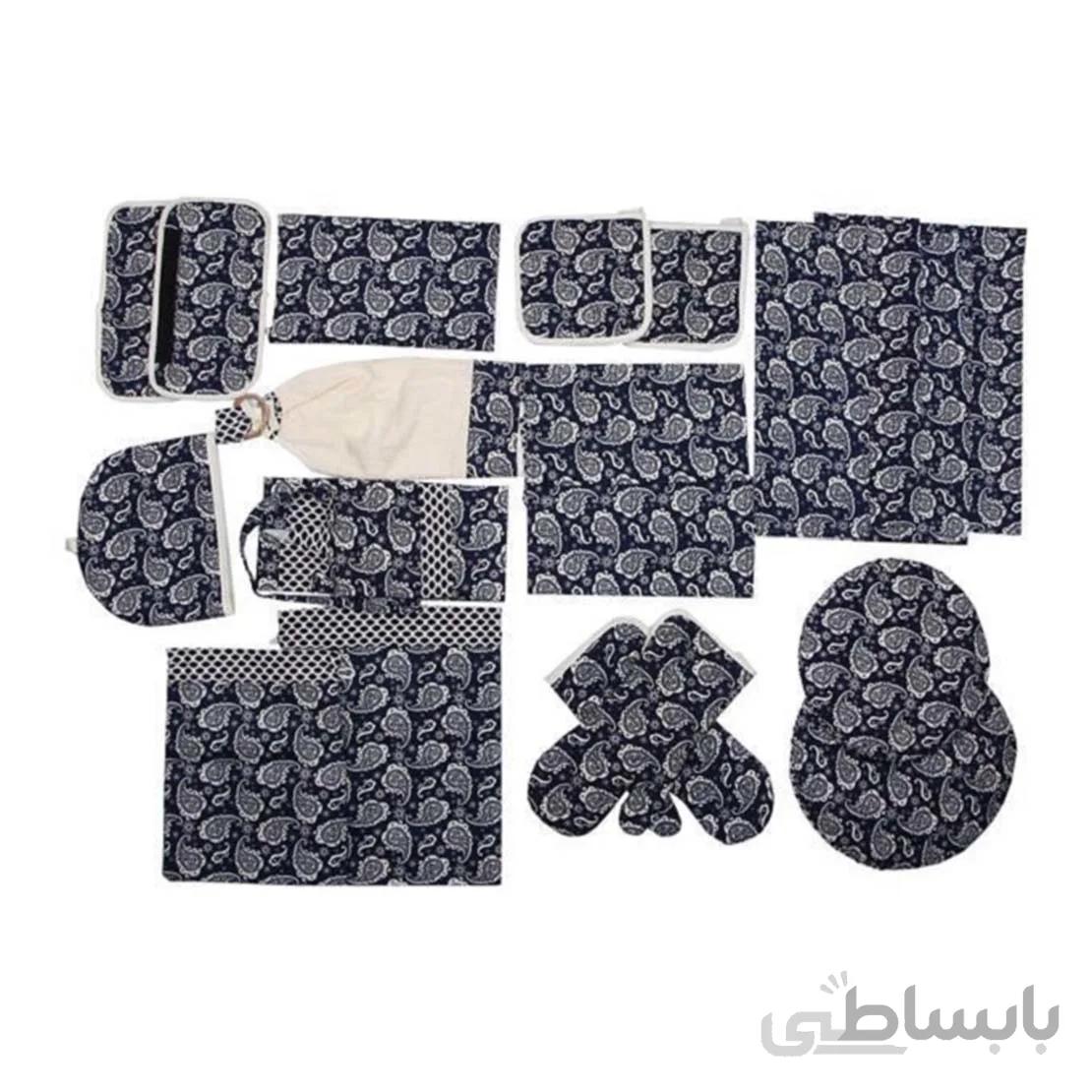 روقوری (دمکن چای) رزین تاژ طرح ترمه کتان