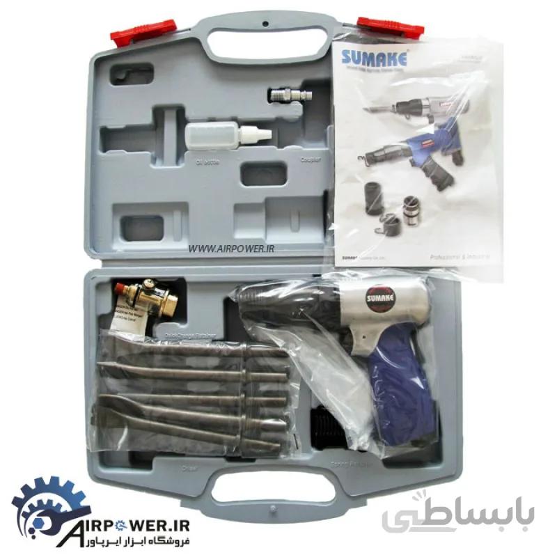 چکش بادی سوماک کیفی قلم ته گرد مدل ST-M3009-KR ا SUMAKE ST-M3009-KR AIR HAMMER KIT