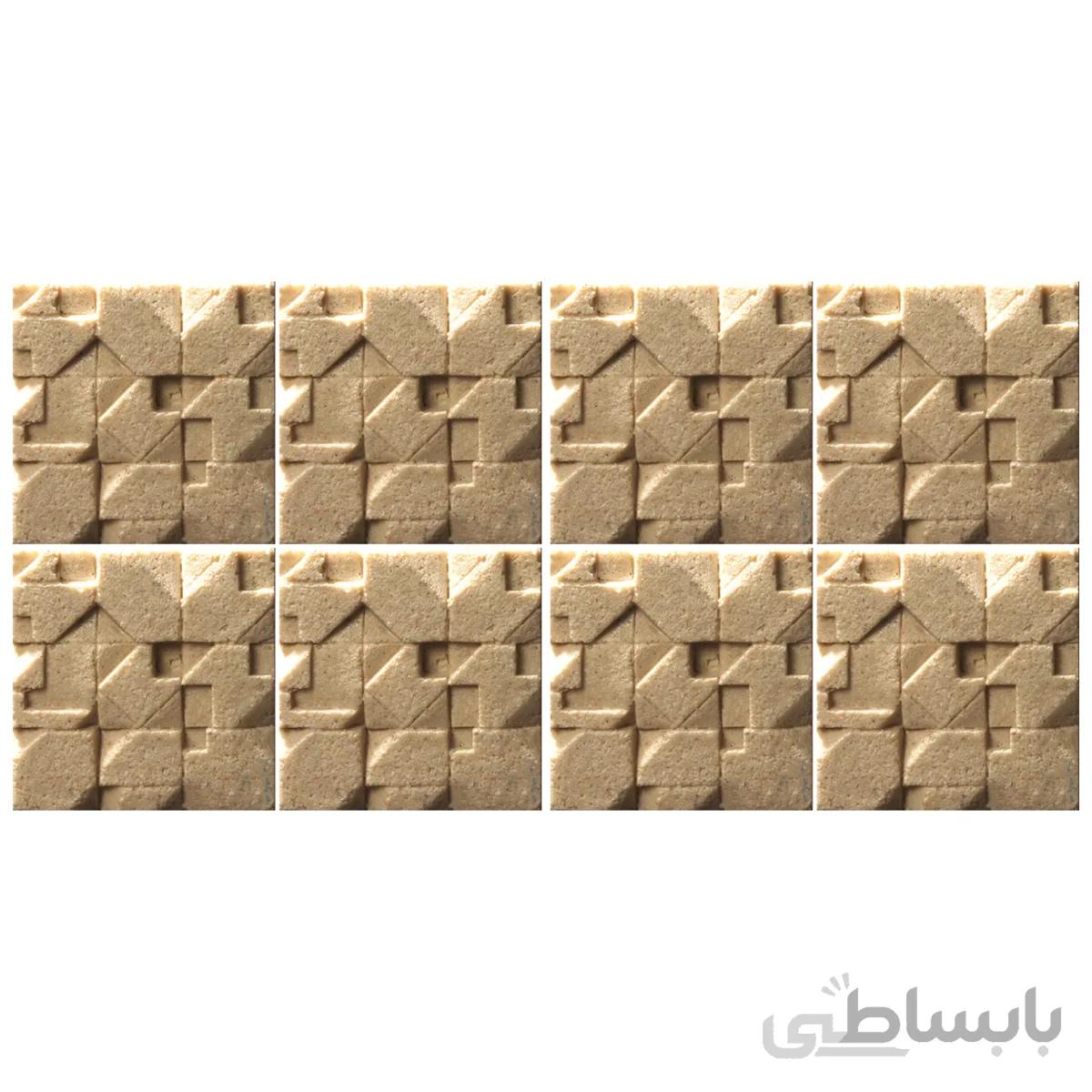 دیوارپوش تندیس و پیکره شهریار مدل امای کد W1010 23 بسته 8 عددی