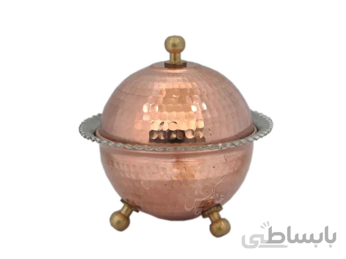 قندان مسی پایه دار