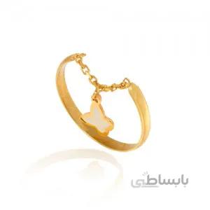 انگشتر طلا با آویز پروانه کد CR488