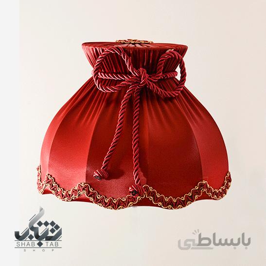 شید آباژور مدل تاجی زرشکی قطر 27 cm – سرپیچ E27