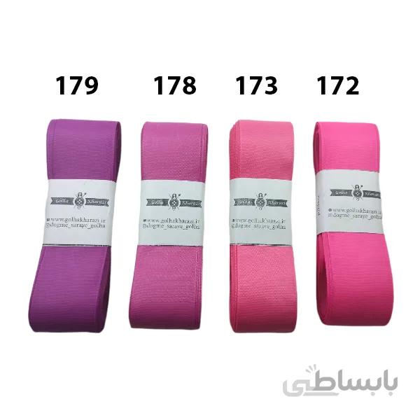 روبان گروگن 4 سانتی طیف سرخابی تیره کد 10569