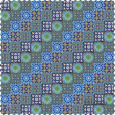 رومیزی مخمل مربع چند کاشی