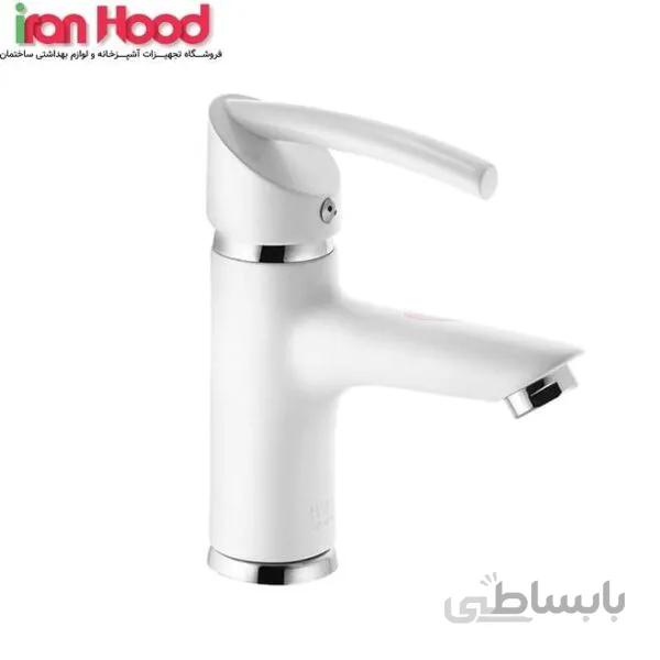 شیر روشویی البرز روز مدل ستاره سفید ا Alborzrooz white-Setareh basin tap
