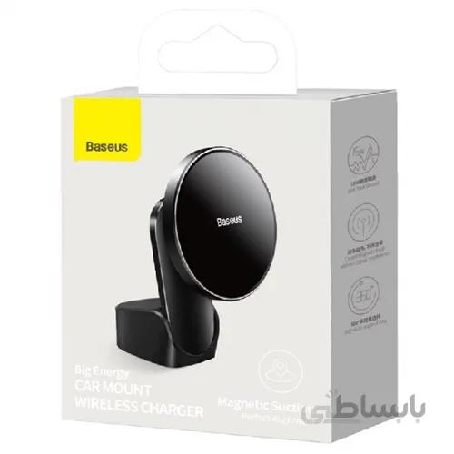 هولدر و شارژر وایرلس چندکاره بیسوس Baseus Big Energy Car Mount Wireless Charger WXJN-01 توان 15 وات