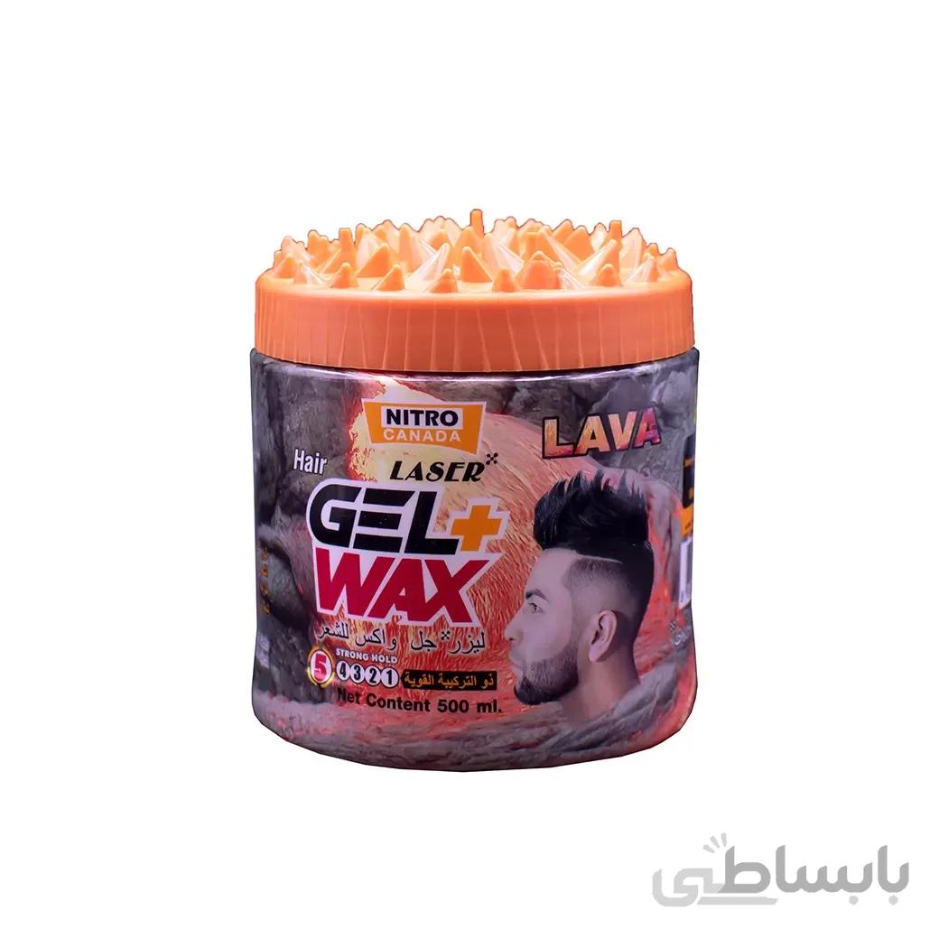 ژل واکس مو نیترو کانادا سری لیزر مدل LAVA حجم 500 گرم ا Nitro Canada Gel Wax Hair Laser Lava 500gr