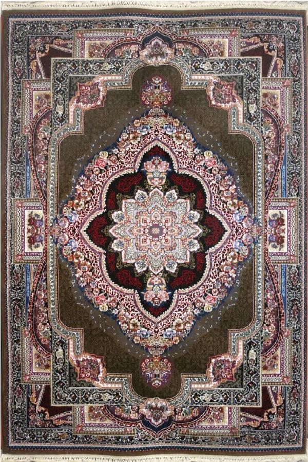 کارخانه فرش کاشان 500 شانه طرح باغ معلق گردویی