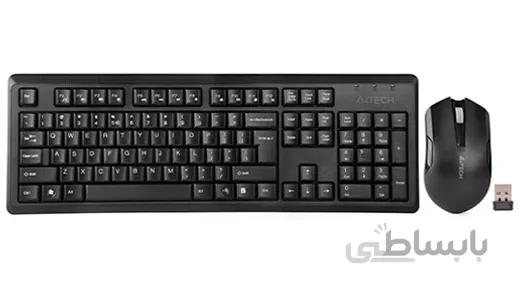 کیبورد و ماوس بی سیم ای فورتک 4200N با حروف فارسی ا A4tech 4200N Wireless Keyboard and Mouse With Persian Letters