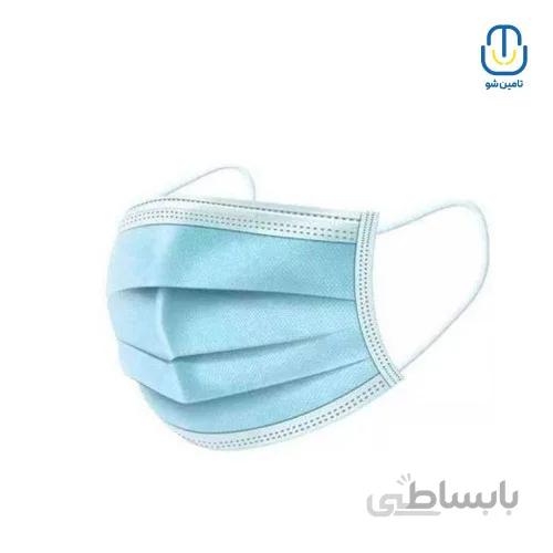 ماسک سه لایه کشدار آرمان آبی ملتبلون دار بسته ۵۰ عددی ا Armanteb multiblon sretch 3-layer mask blue 50piece