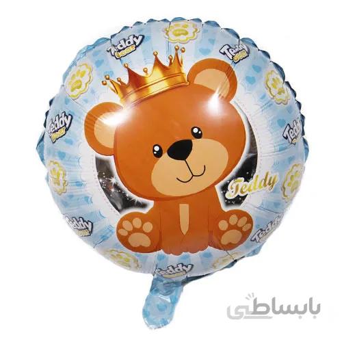 بادکنک فویلی گرد تدی پسر