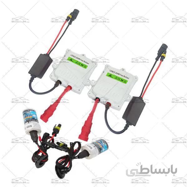 کیت زنون حرفه ای لنزو کبری 200 وات فست شارژ (سفید)