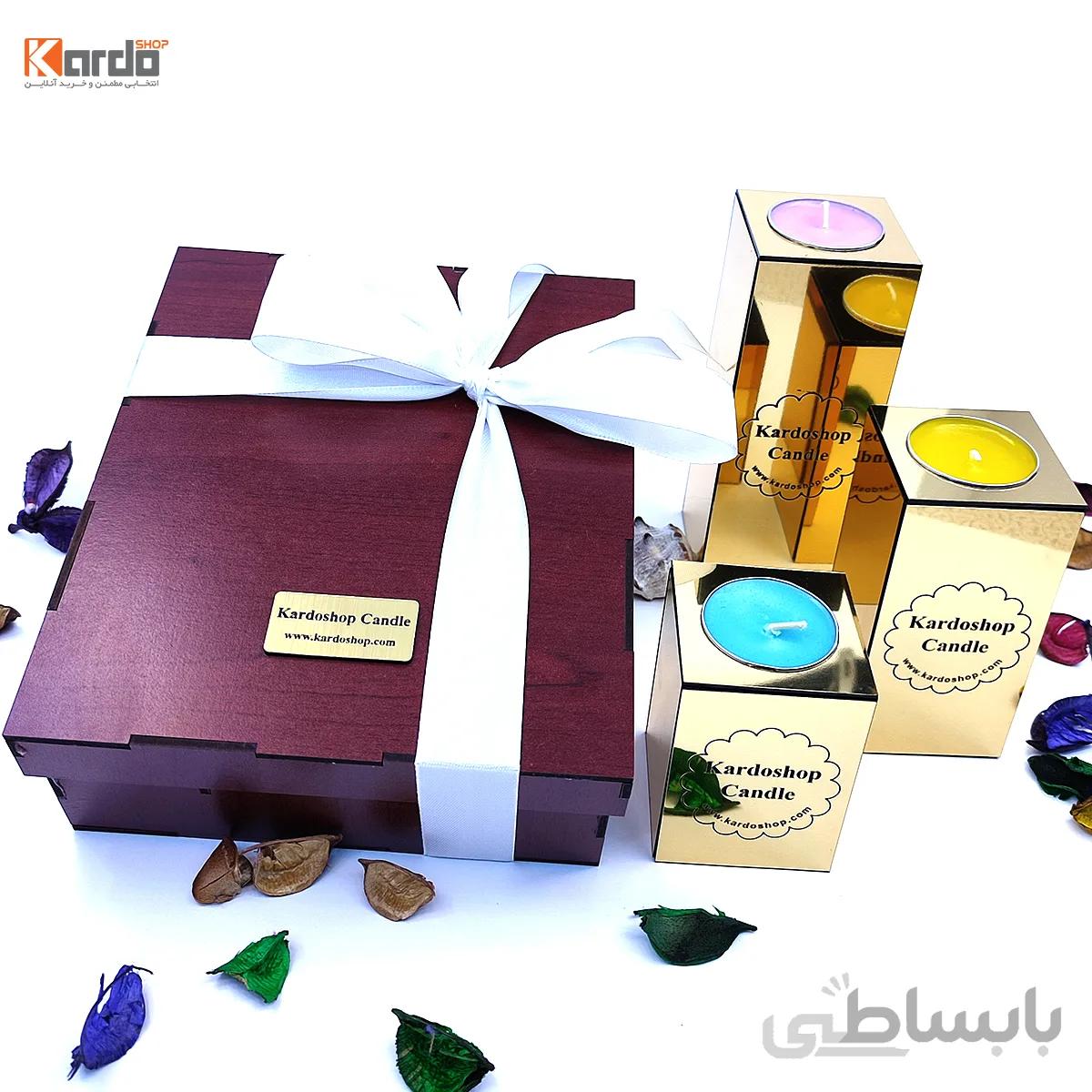 ست پایه شمع کلاسیک طلایی