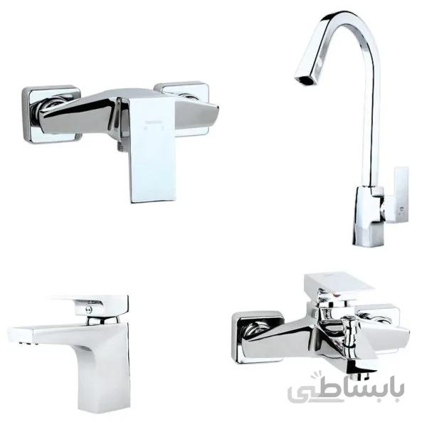 دست کامل شیرآلات راسان مدل النا کروم