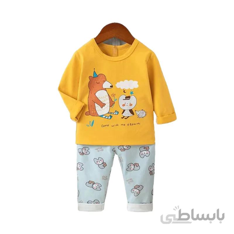 بلوز شلوار راحتی طرح خرس کوچولو