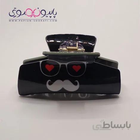 کلیپس مو طرح سبیل مشکی کد 3