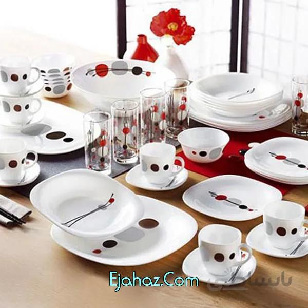سرویس آرکوپال 19 پارچه لومینارک فرانسه مدل کیوکو سفید لومینارک(Luminarc)