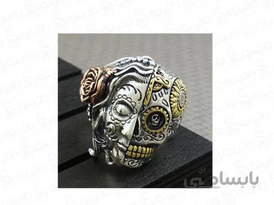 انگشتر مردانه جمجمه و ملکه زیبایی gothic-r-9