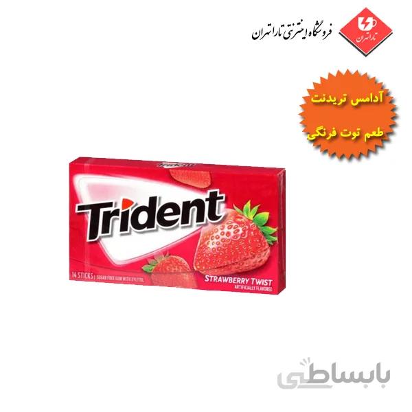 آدامس تریدنت طعم توت فرنگی بسته 14 عددی