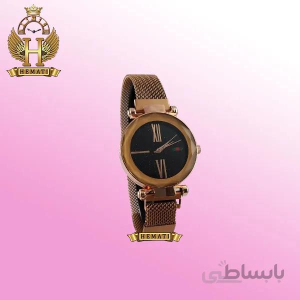 ساعت دخترانه گوچی بند حصیری قفل مگنتی GUCCI103