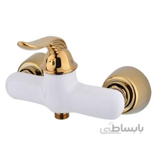 شیر توالت رایان سفید طلایی - کد 13612