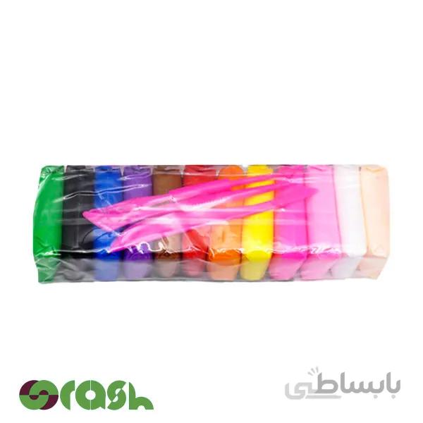 خمیر بازی کلی مدل Super clay 12 colors پک 12 رنگ