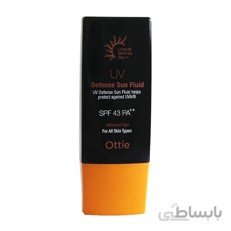 کرم ضدآفتاب اوتی + SPF43 سری Defense Sun Fluid حجم 50 میل