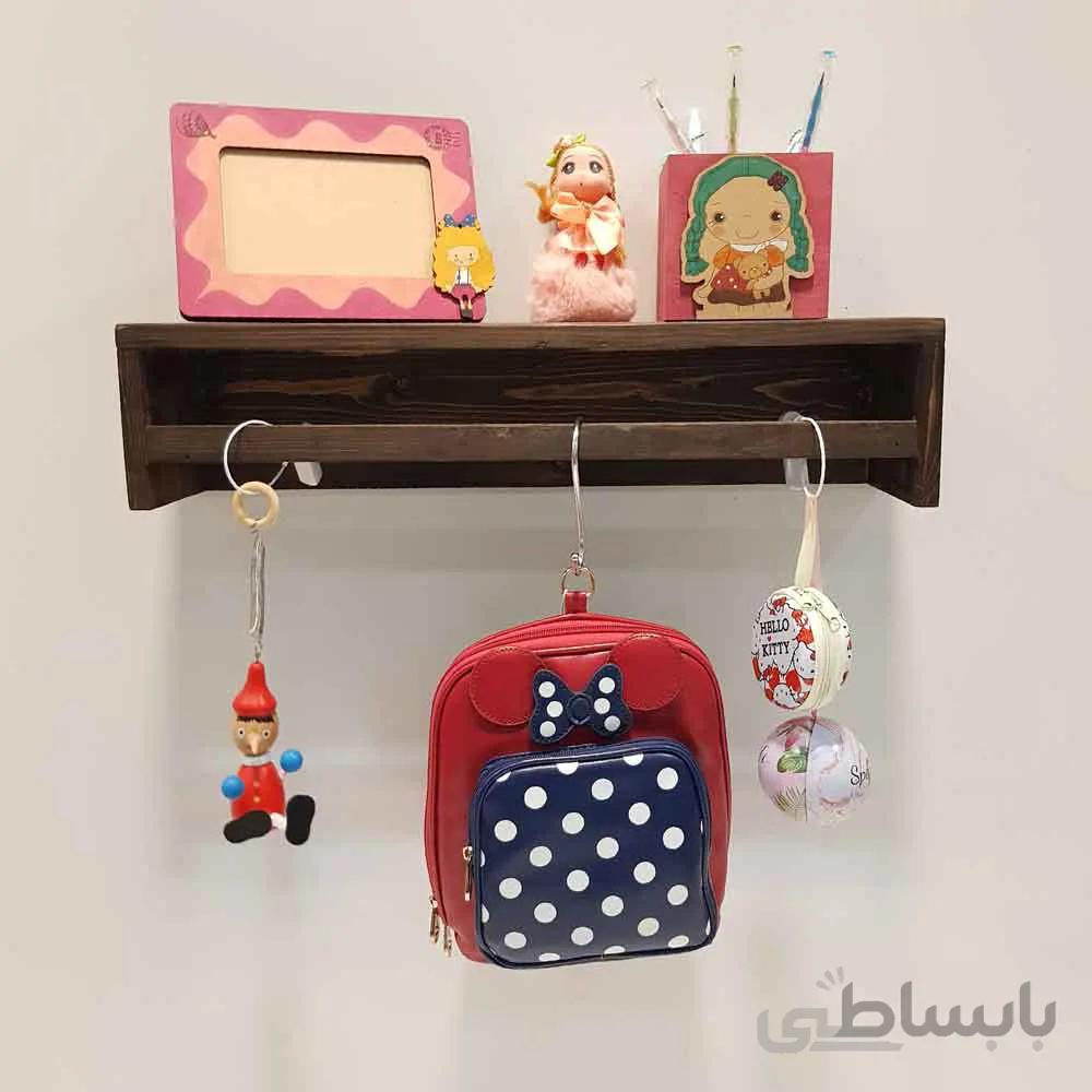باکس دیواری چوبی رنگ قهوه ای 50 سانتی