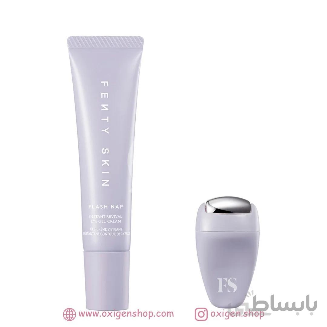 کرم دورچشم شب و روز بهمراه ماساژور فنتی بیوتی ا Fenty Beauty Flash Nap Instant Revival Eye Gel