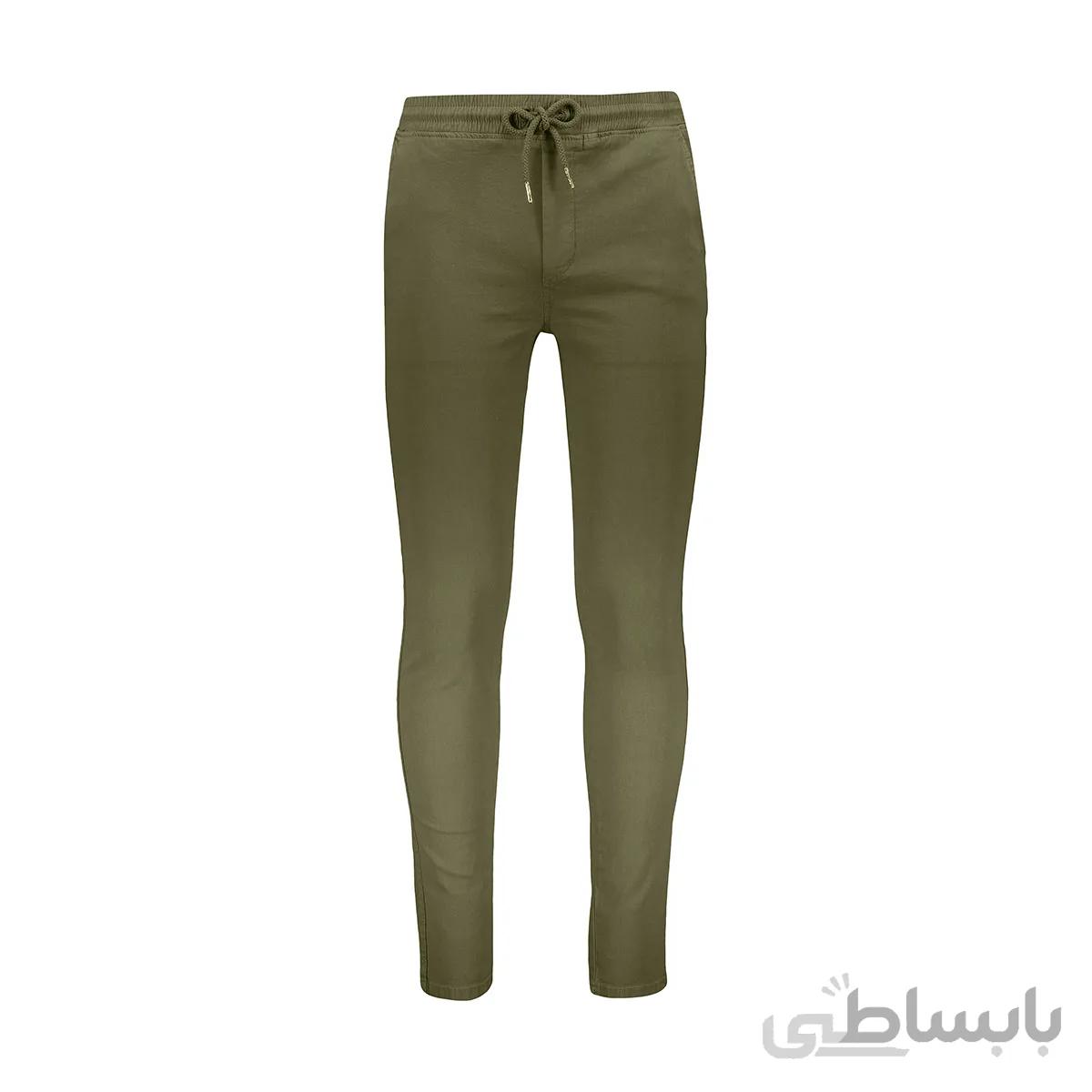 شلوار کتان کمر کش مردانه