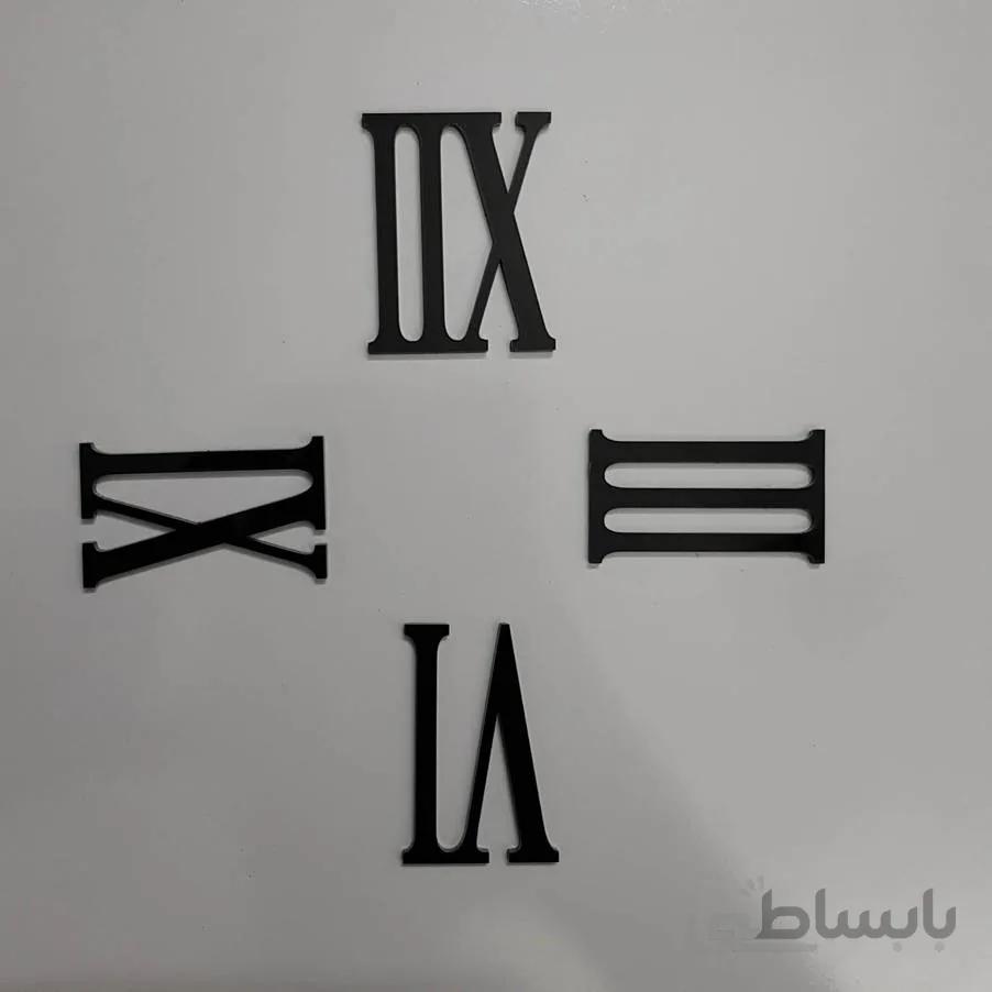 چهار عدد اصلی ساعت یونانی متوسط (مشکی)