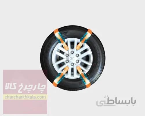 زنجیر چرخ ژله ای پلیمری پژو 405 برند رایا نارنجی 8 عددی