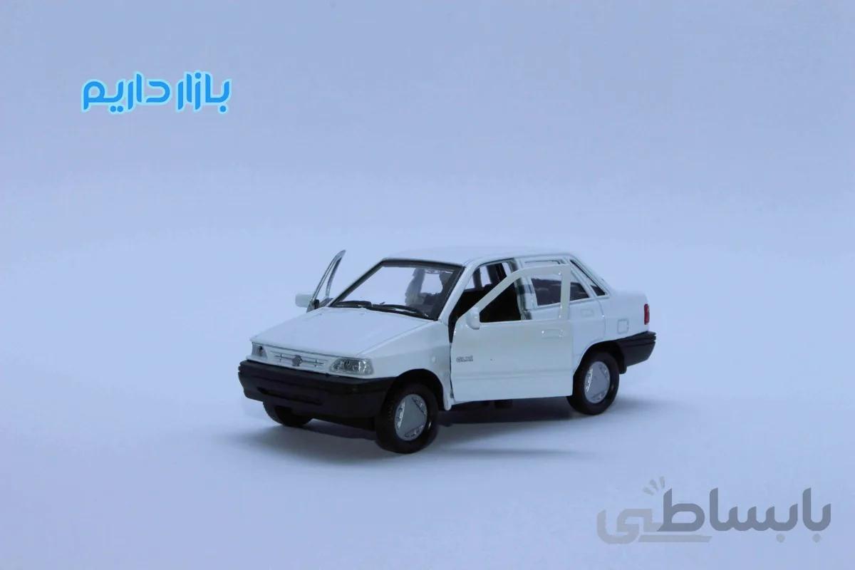 ماشین فلزی پراید صندوقدار سفید