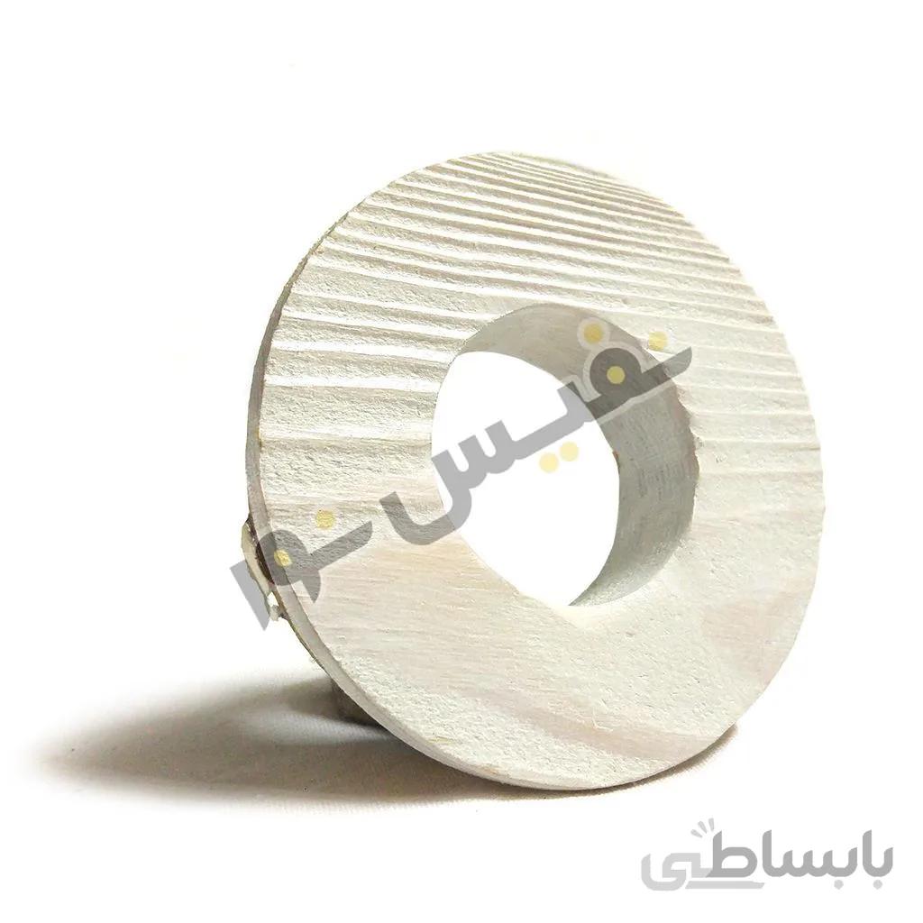 قاب هالوژن چوبی تخت دایره کوچک کد 1242
