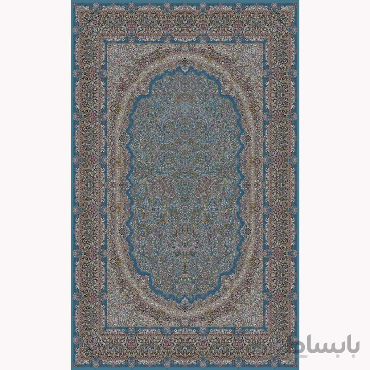 فرش ماشینی کرمان کد ۶۰۵۴ آبی