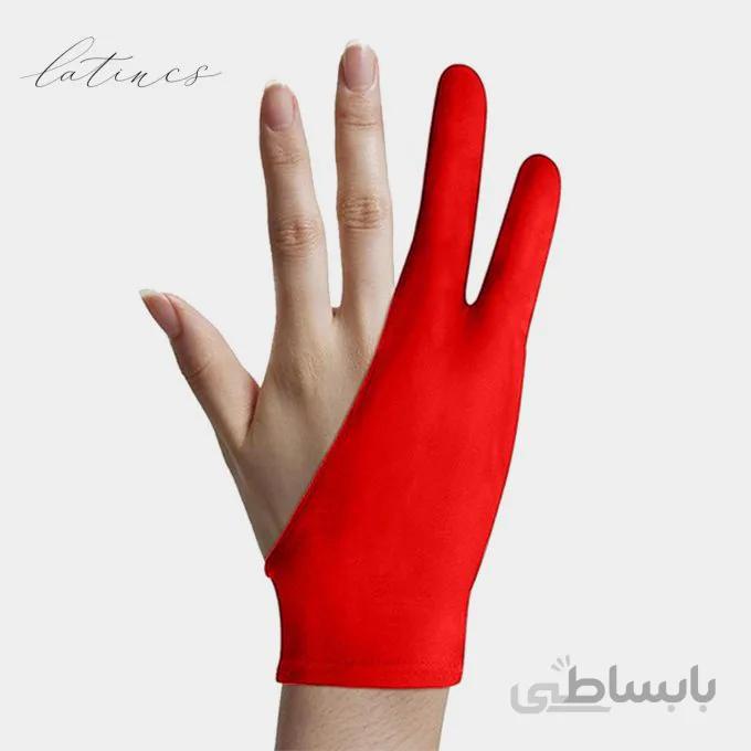 دستکش طراحی دو انگشتی قرمز