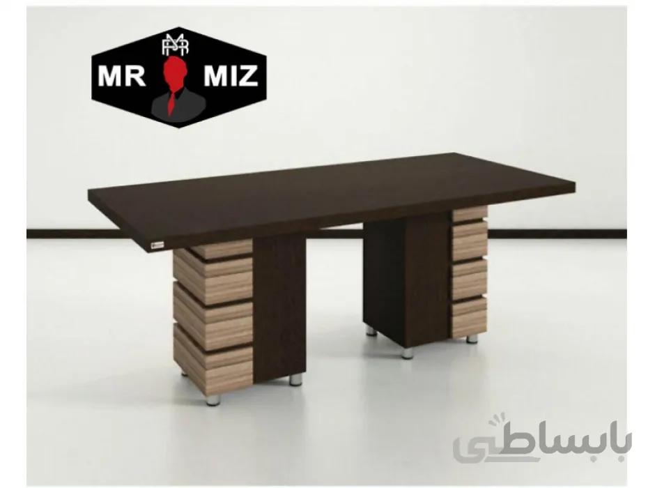 میز کنفرانس پایه مکعب طرح شبکه ای کد d251