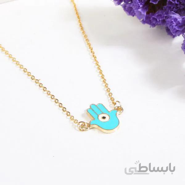 گردنبند زنانه مدل پرنده فیروزه ای